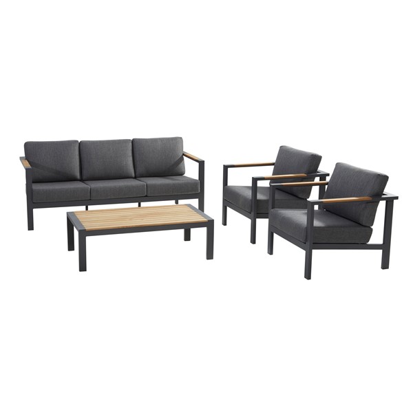 Taste Ginger Sofa Set C/ Alm. E Mesa Centro - Anthracite